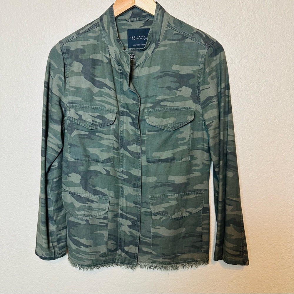 Sanctuary Women’s Utility Military Camouflage Jacket Full-Zip Size Small - Picture 4 of 8